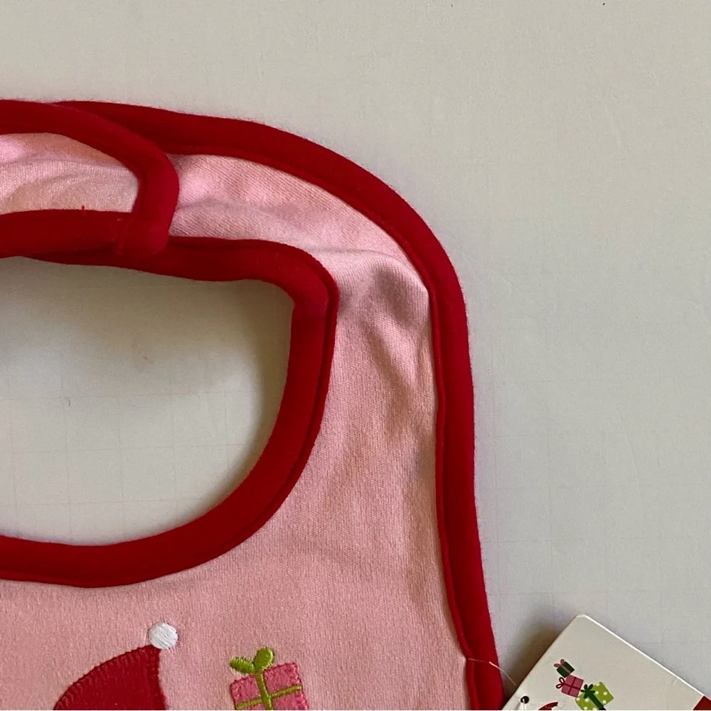 Christmas Bib NWT I Love Santa Holiday Infant NEW Carter’s Baby Girls Boys Red